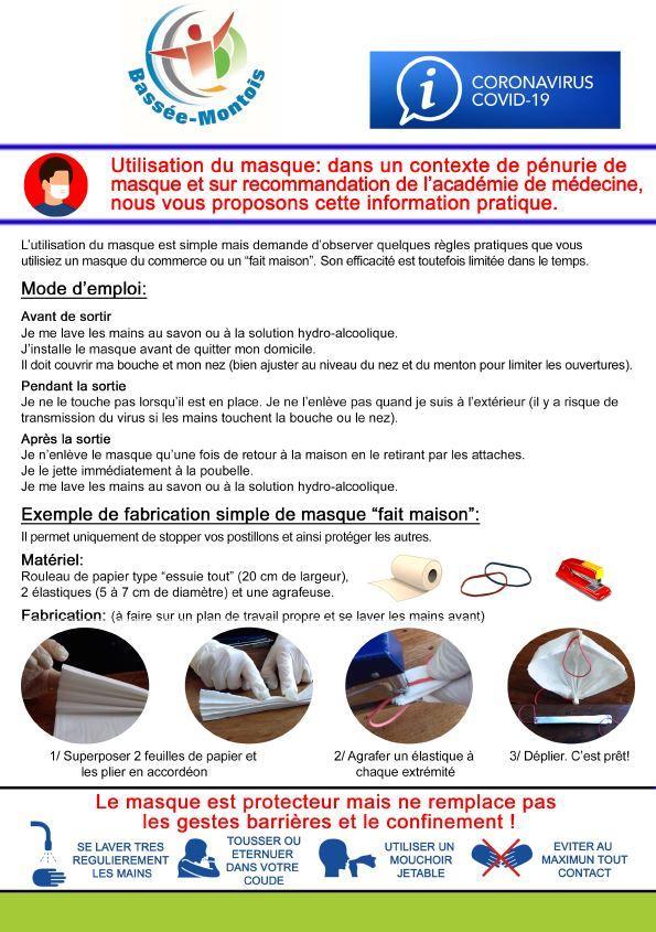 Affiche utilisation du masque