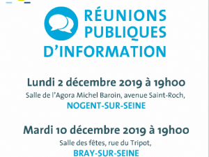 Affiche de la réunion publique du projet Bray-Nogent 2019